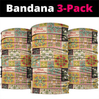 Mele Kalikimaka Hawaii Christmas Neck Gaiter Melemele Mama Seamless Floral Motif - Polynesian Pride