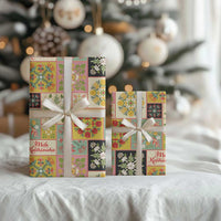 Mele Kalikimaka Hawaii Christmas Wrapping Paper Melemele Mama Seamless Floral Motif - Polynesian Pride