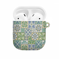 Mele Kalikimaka Hawaii Christmas AirPods Case Omaomao Seamless Floral Motif - Polynesian Pride