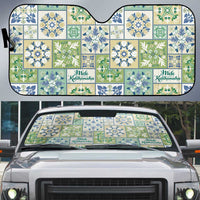 Mele Kalikimaka Hawaii Christmas Auto Sun Shade Omaomao Seamless Floral Motif - Polynesian Pride
