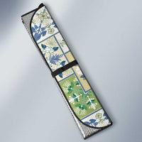 Mele Kalikimaka Hawaii Christmas Auto Sun Shade Omaomao Seamless Floral Motif - Polynesian Pride