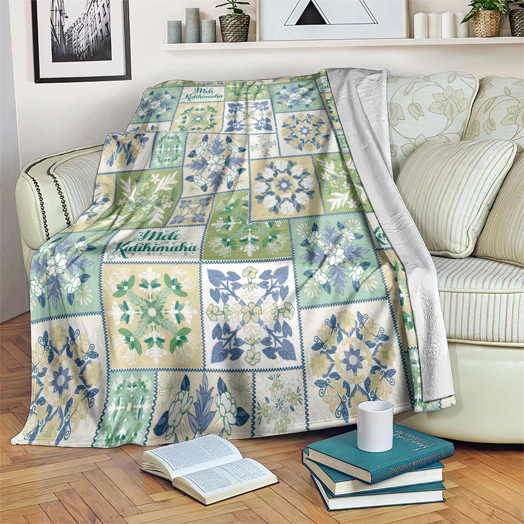 Mele Kalikimaka Hawaii Christmas Blanket Omaomao Seamless Floral Motif - Polynesian Pride