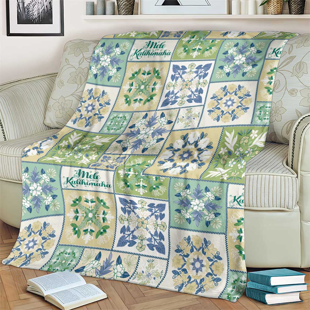 Mele Kalikimaka Hawaii Christmas Blanket Omaomao Seamless Floral Motif - Polynesian Pride
