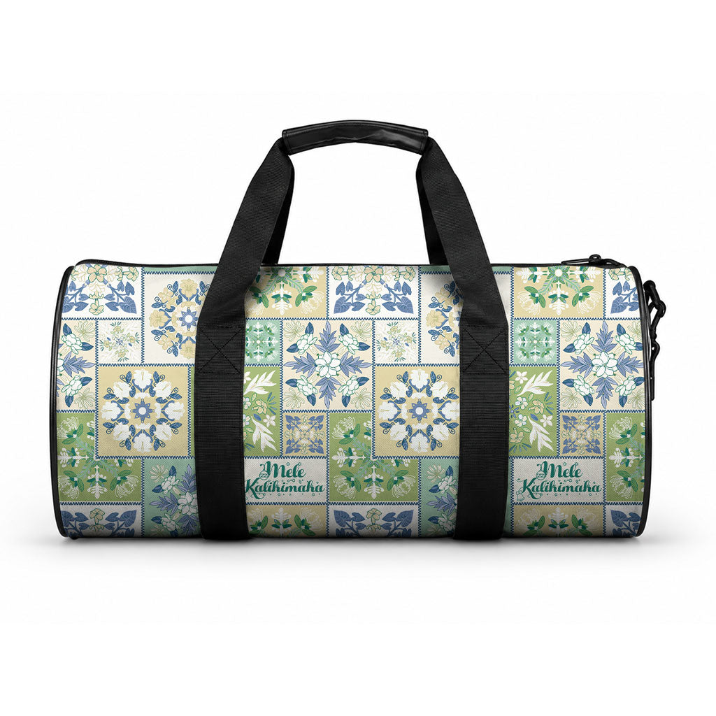 Mele Kalikimaka Hawaii Christmas Duffle Bag Omaomao Seamless Floral Motif LT9 One size Green - Polynesian Pride