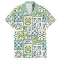 Mele Kalikimaka Hawaii Christmas Family Matching Off Shoulder Short Dress and Hawaiian Shirt Omaomao Seamless Floral Motif - Polynesian Pride