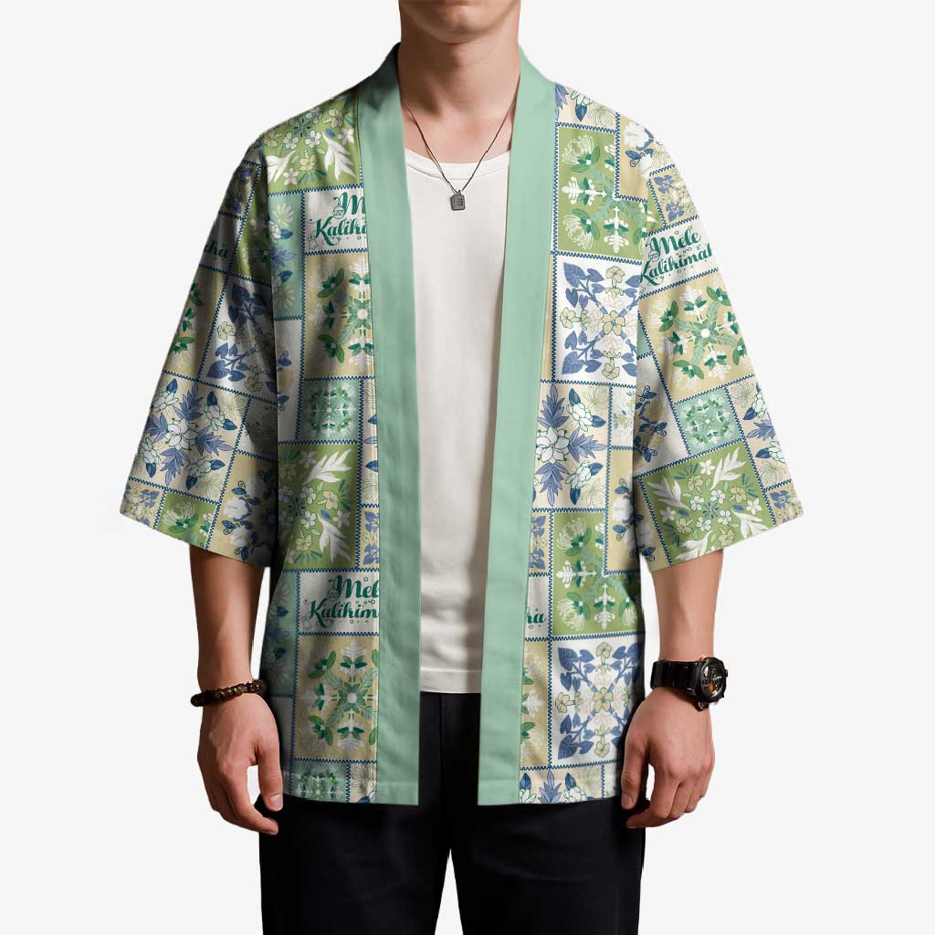 Mele Kalikimaka Hawaii Christmas Kimono Omaomao Seamless Floral Motif - Polynesian Pride