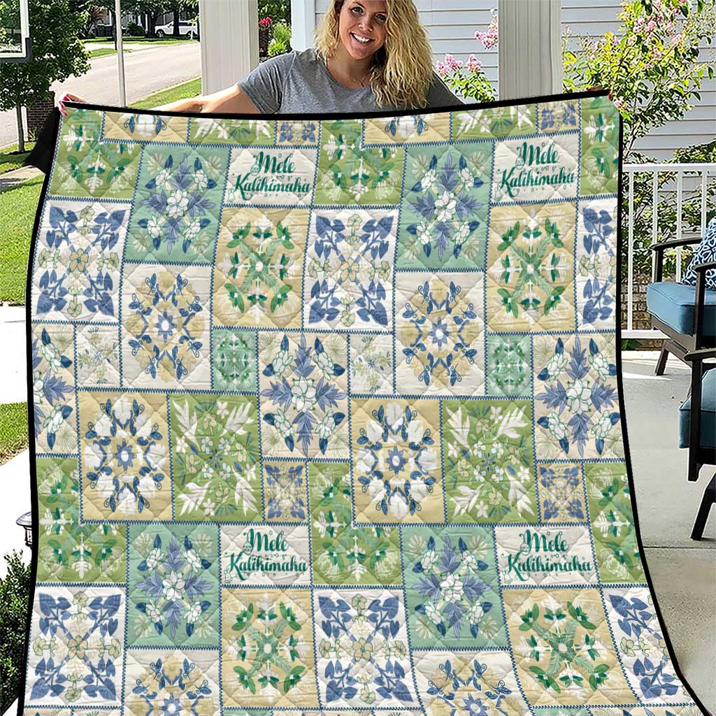 Mele Kalikimaka Hawaii Christmas Quilt Omaomao Seamless Floral Motif - Polynesian Pride