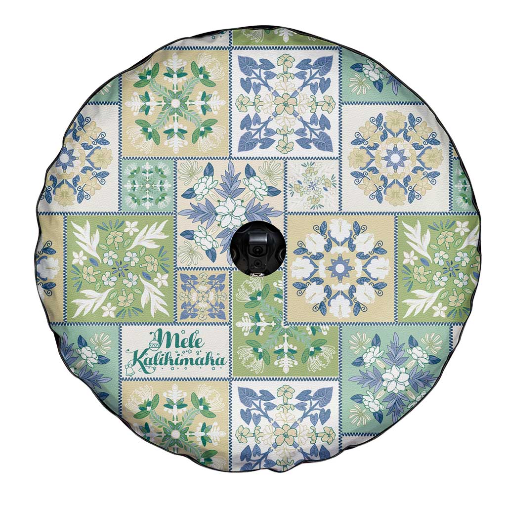 Mele Kalikimaka Hawaii Christmas Spare Tire Cover Omaomao Seamless Floral Motif - Polynesian Pride