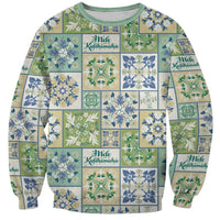 Mele Kalikimaka Hawaii Christmas Sweatshirt Omaomao Seamless Floral Motif - Polynesian Pride
