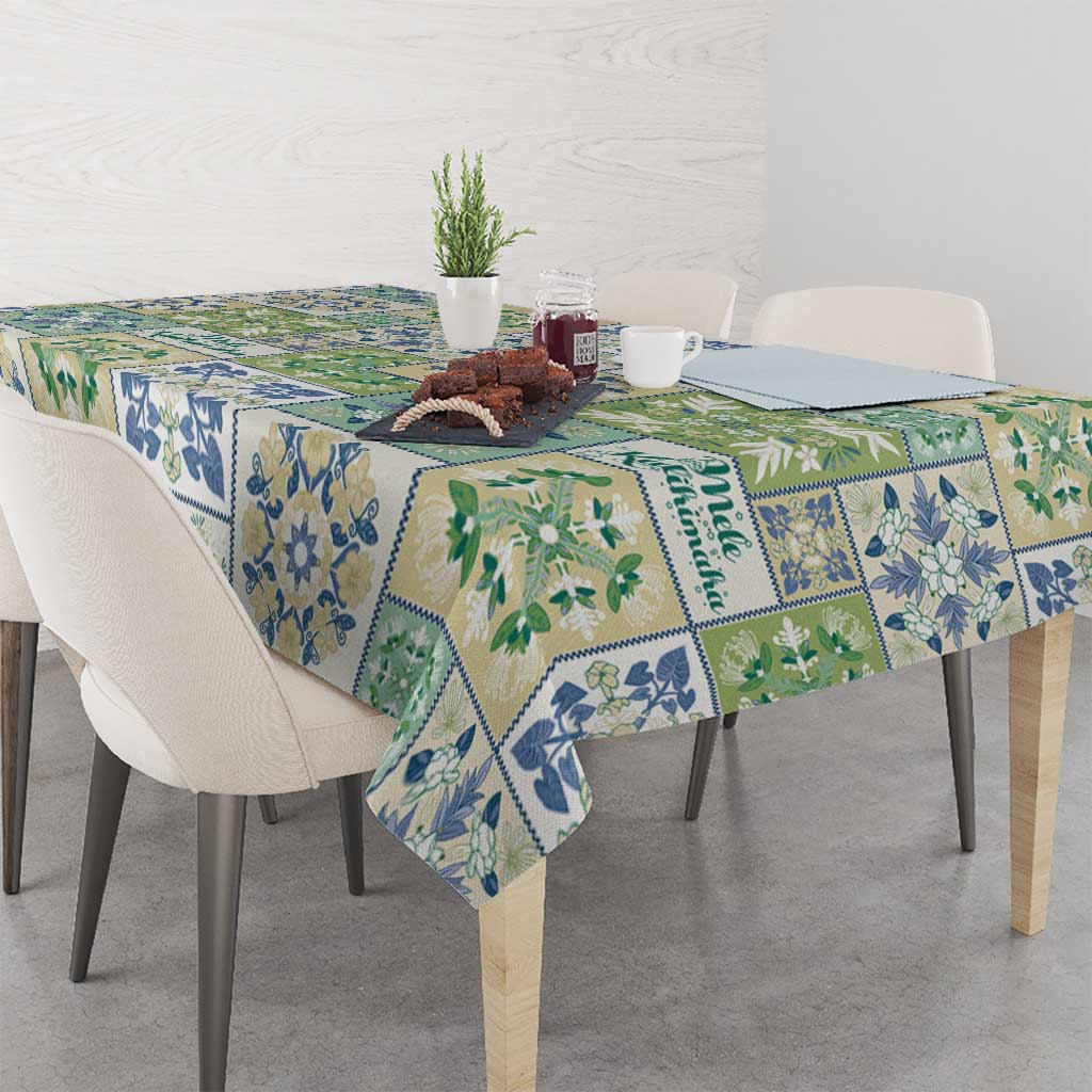 Mele Kalikimaka Hawaii Christmas Tablecloth Omaomao Seamless Floral Motif - Polynesian Pride