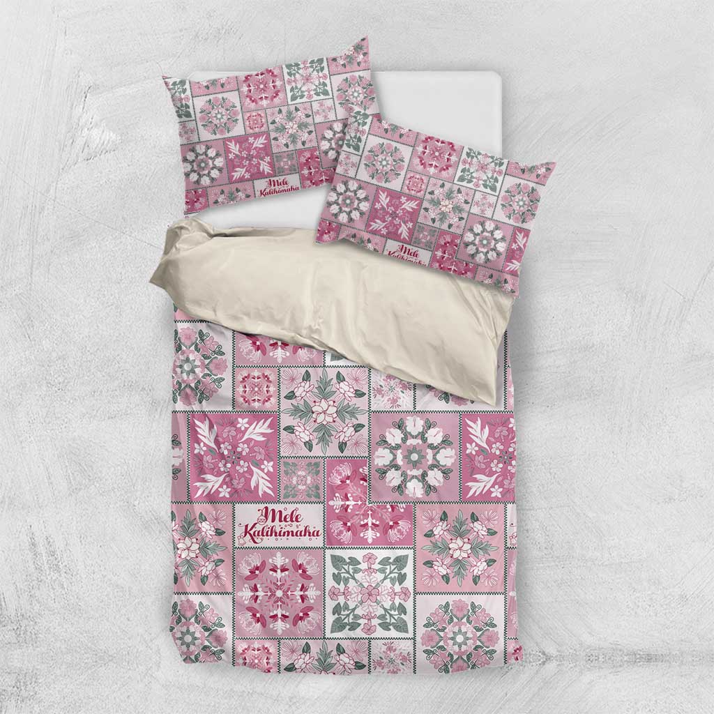 Mele Kalikimaka Hawaii Christmas Bedding Set Akala Seamless Floral Motif - Polynesian Pride