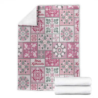 Mele Kalikimaka Hawaii Christmas Blanket Akala Seamless Floral Motif - Polynesian Pride