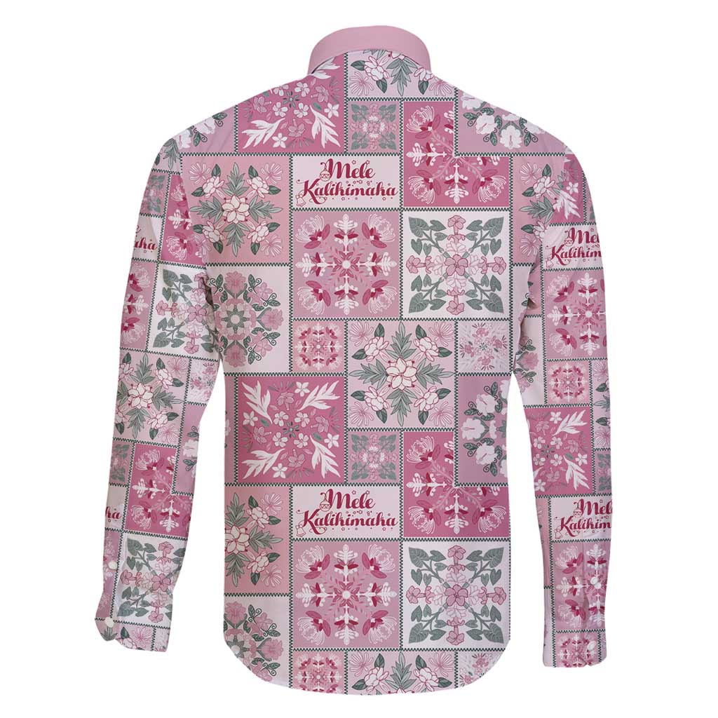 Mele Kalikimaka Hawaii Christmas Family Matching Long Sleeve Bodycon Dress and Hawaiian Shirt Akala Seamless Floral Motif - Polynesian Pride