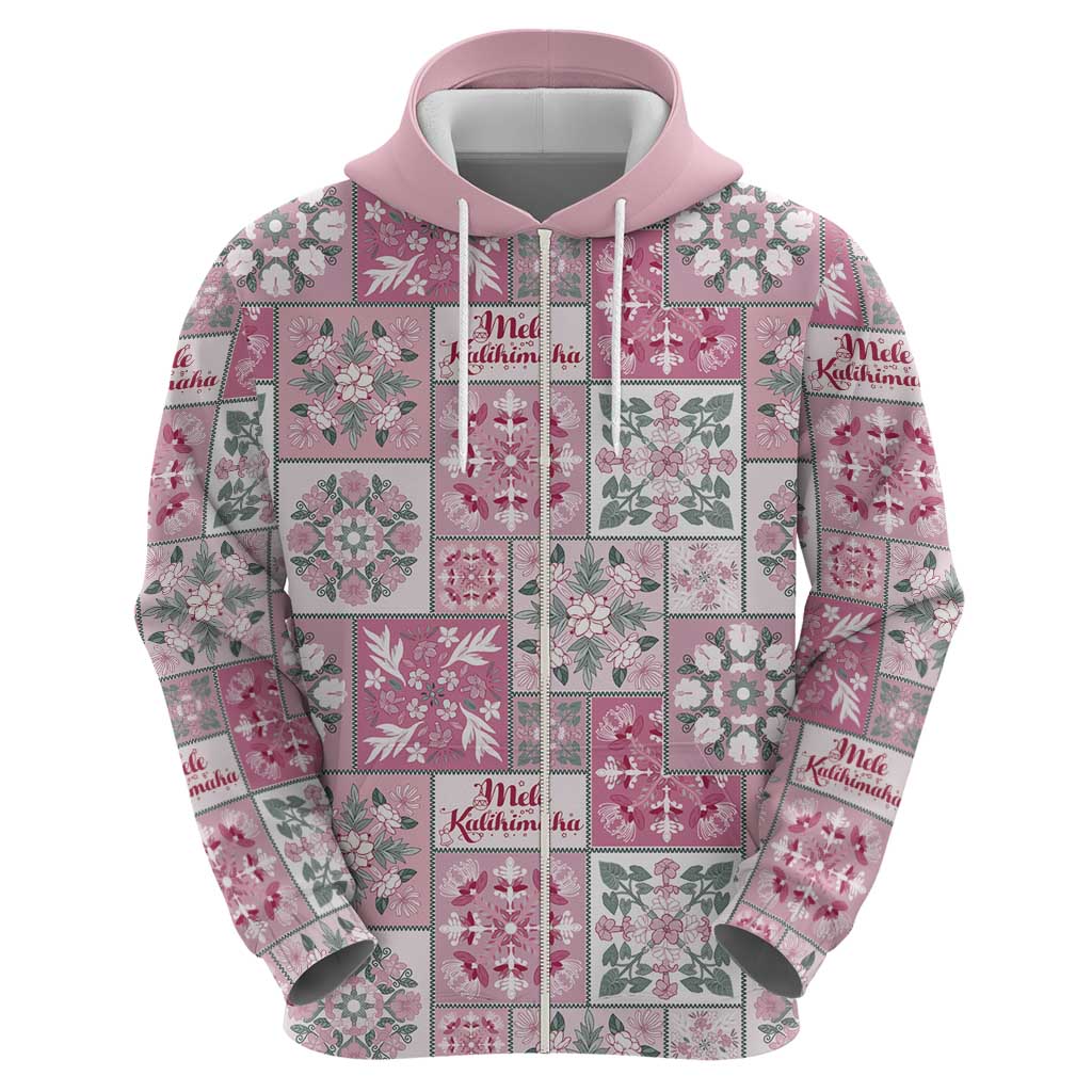 Mele Kalikimaka Hawaii Christmas Hoodie Akala Seamless Floral Motif - Polynesian Pride