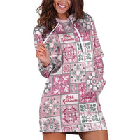Mele Kalikimaka Hawaii Christmas Hoodie Dress Akala Seamless Floral Motif - Polynesian Pride