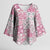 Mele Kalikimaka Hawaii Christmas Kimono Sleeve Blouse Akala Seamless Floral Motif - Polynesian Pride