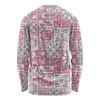 Mele Kalikimaka Hawaii Christmas Long Sleeve Shirt Akala Seamless Floral Motif LT9 - Polynesian Pride