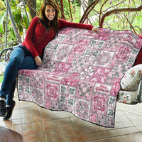 Mele Kalikimaka Hawaii Christmas Quilt Akala Seamless Floral Motif - Polynesian Pride