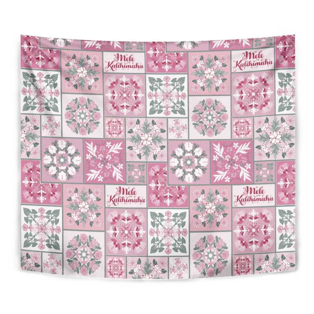 Mele Kalikimaka Hawaii Christmas Tapestry Akala Seamless Floral Motif - Polynesian Pride