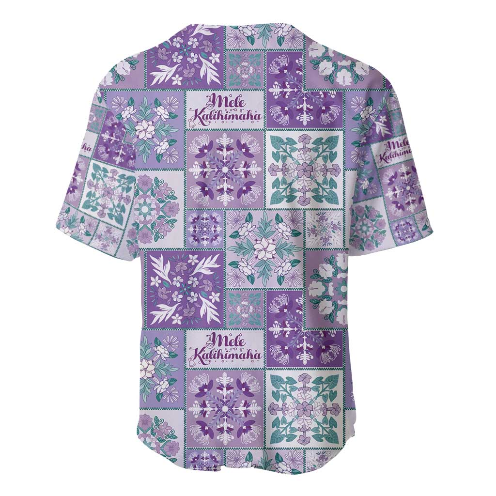 Mele Kalikimaka Hawaii Christmas Baseball Jersey Poni Seamless Floral Motif - Polynesian Pride