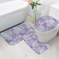 Mele Kalikimaka Hawaii Christmas Bathroom Set Poni Seamless Floral Motif - Polynesian Pride