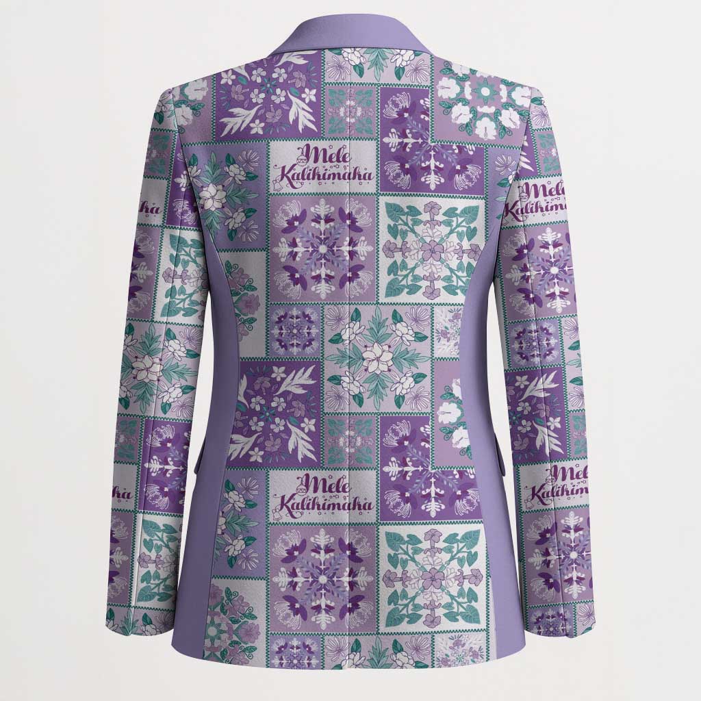 Mele Kalikimaka Hawaii Christmas Blazer Poni Seamless Floral Motif - Polynesian Pride