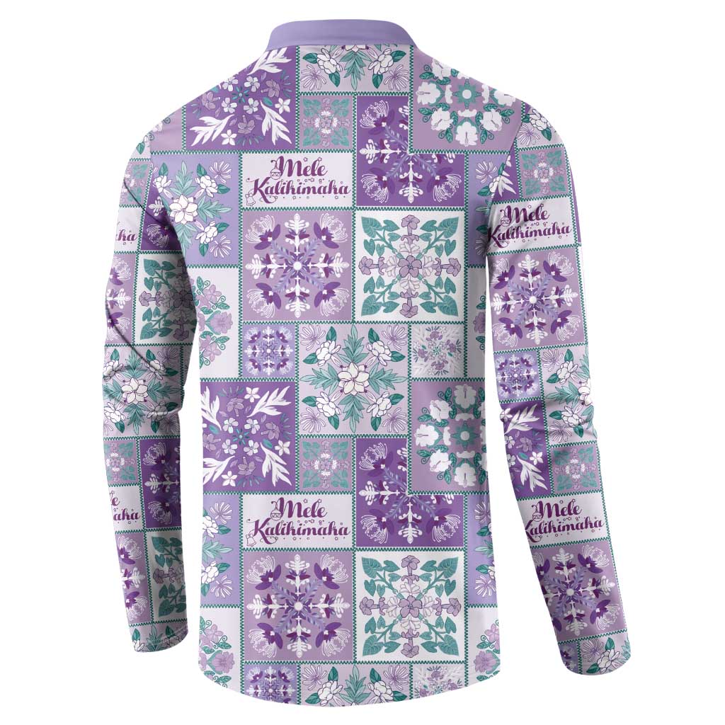 Mele Kalikimaka Hawaii Christmas Button Sweatshirt Poni Seamless Floral Motif - Polynesian Pride