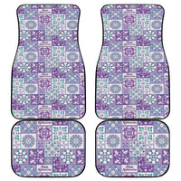 Mele Kalikimaka Hawaii Christmas Car Mats Poni Seamless Floral Motif - Polynesian Pride