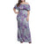Mele Kalikimaka Hawaii Christmas Family Matching Off Shoulder Maxi Dress and Hawaiian Shirt Poni Seamless Floral Motif - Polynesian Pride