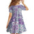 Mele Kalikimaka Hawaii Christmas Family Matching Off Shoulder Short Dress and Hawaiian Shirt Poni Seamless Floral Motif - Polynesian Pride