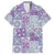 Mele Kalikimaka Hawaii Christmas Family Matching Off Shoulder Short Dress and Hawaiian Shirt Poni Seamless Floral Motif - Polynesian Pride