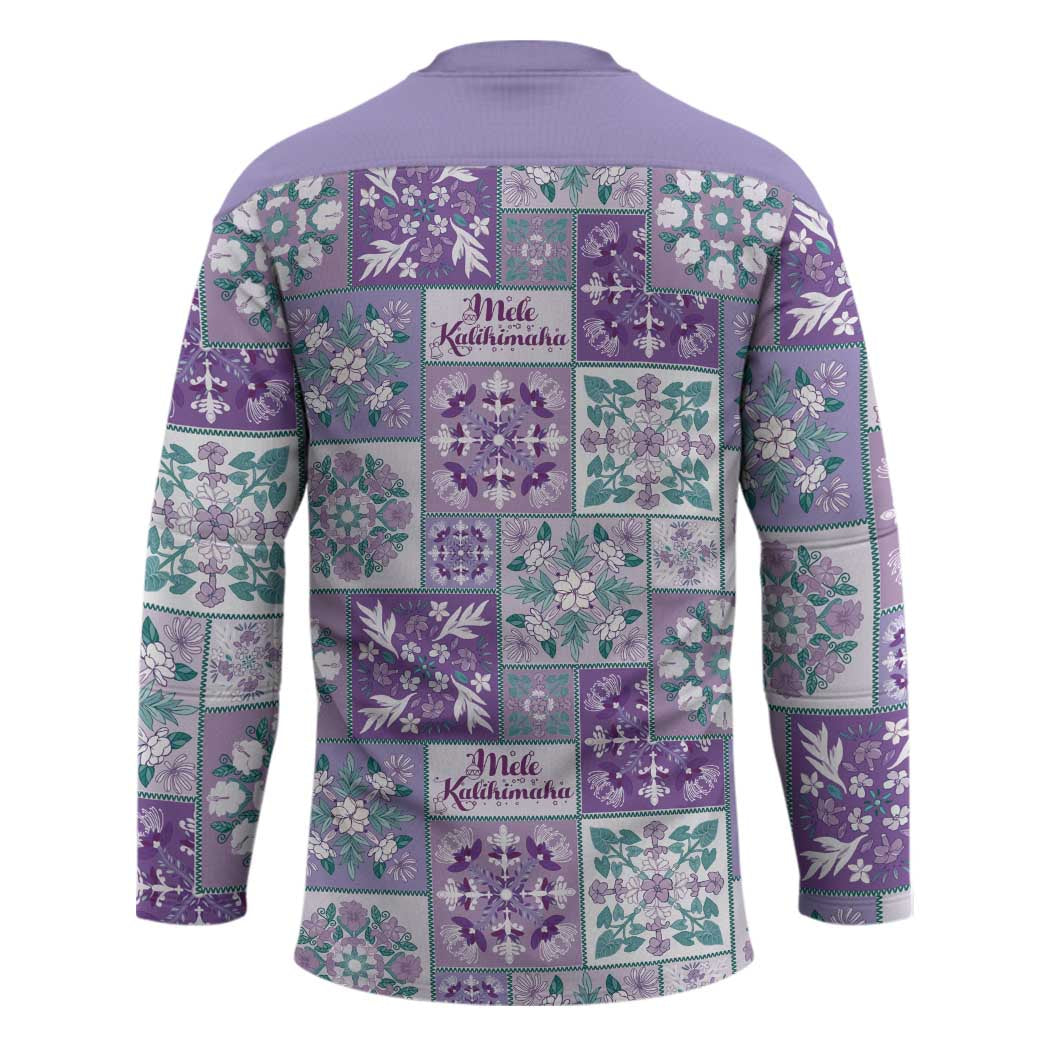 Mele Kalikimaka Hawaii Christmas Hockey Jersey Poni Seamless Floral Motif - Polynesian Pride