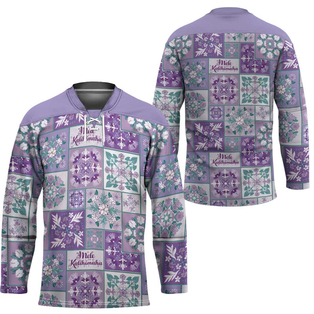 Mele Kalikimaka Hawaii Christmas Hockey Jersey Poni Seamless Floral Motif - Polynesian Pride