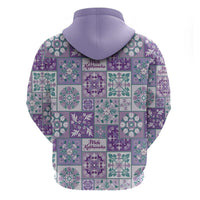 Mele Kalikimaka Hawaii Christmas Hoodie Poni Seamless Floral Motif - Polynesian Pride