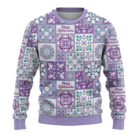 Mele Kalikimaka Hawaii Christmas Ugly Christmas Sweater Poni Seamless Floral Motif - Polynesian Pride