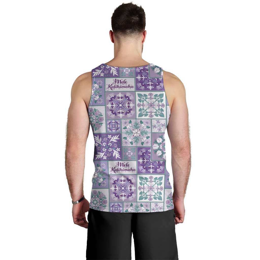 Mele Kalikimaka Hawaii Christmas Men Tank Top Poni Seamless Floral Motif - Polynesian Pride