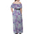 Mele Kalikimaka Hawaii Christmas Off Shoulder Maxi Dress Poni Seamless Floral Motif - Polynesian Pride