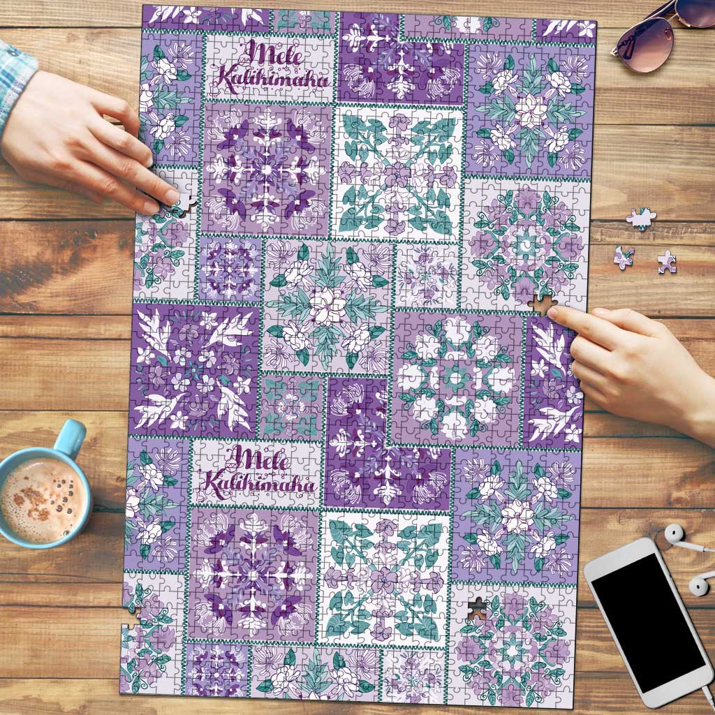 Mele Kalikimaka Hawaii Christmas Puzzle Poni Seamless Floral Motif - Polynesian Pride