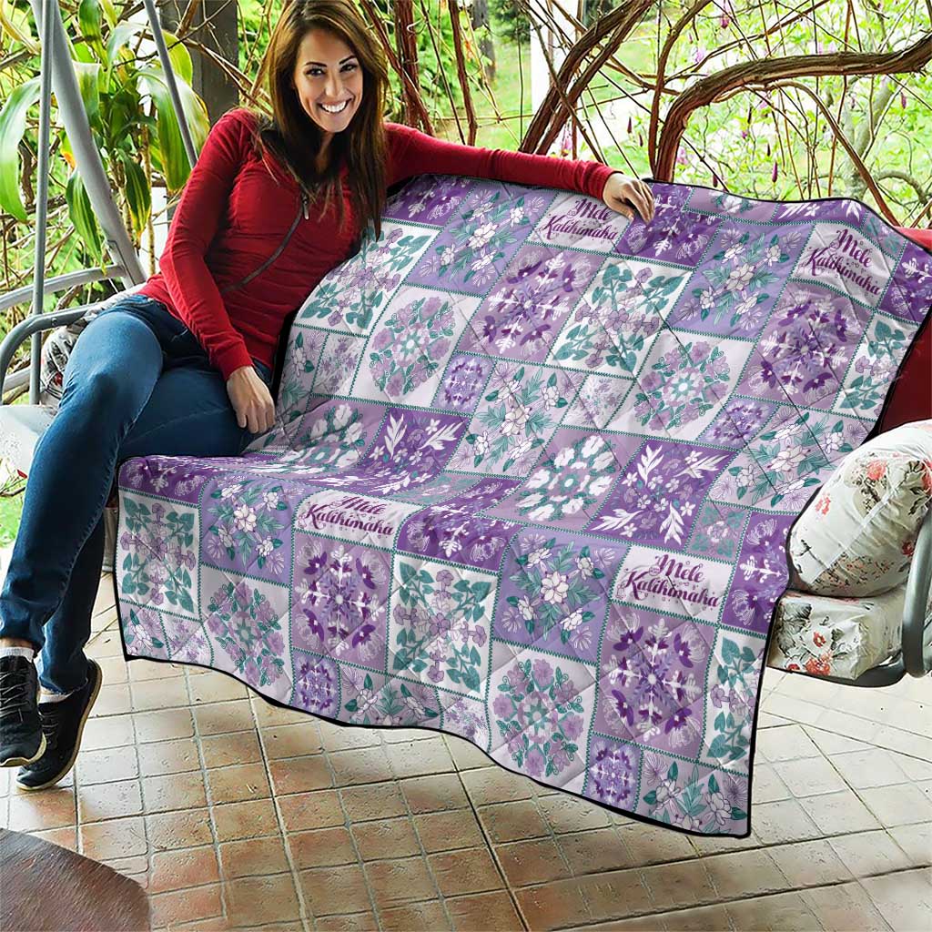 Mele Kalikimaka Hawaii Christmas Quilt Poni Seamless Floral Motif - Polynesian Pride