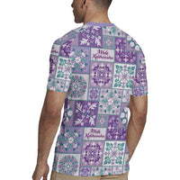 Mele Kalikimaka Hawaii Christmas Rugby Jersey Poni Seamless Floral Motif - Polynesian Pride