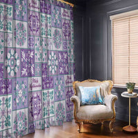 Mele Kalikimaka Hawaii Christmas Window Curtain Poni Seamless Floral Motif - Polynesian Pride