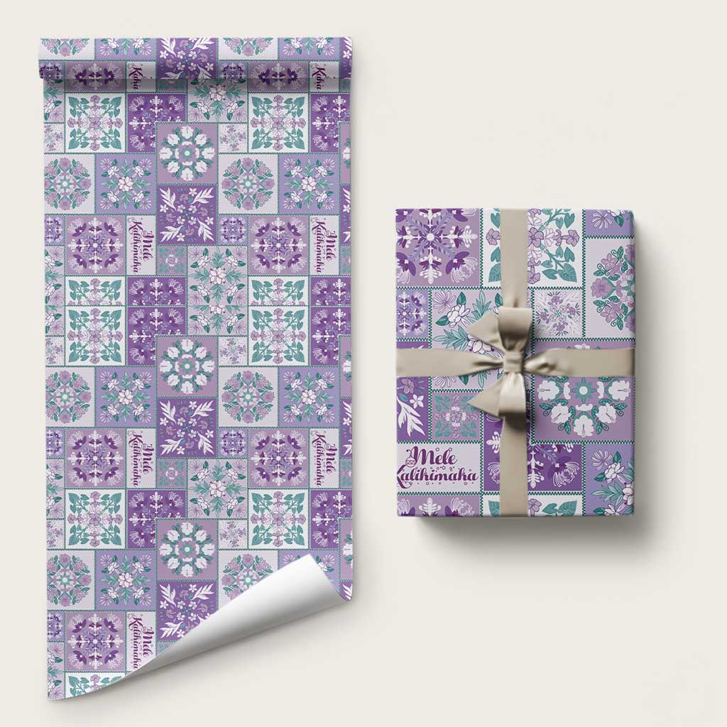 Mele Kalikimaka Hawaii Christmas Wrapping Paper Poni Seamless Floral Motif - Polynesian Pride