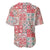 Mele Kalikimaka Hawaii Christmas Baseball Jersey Ulaula Seamless Floral Motif - Polynesian Pride