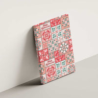 Mele Kalikimaka Hawaii Christmas Canvas Wall Art Ulaula Seamless Floral Motif - Polynesian Pride