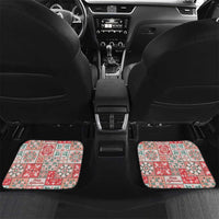 Mele Kalikimaka Hawaii Christmas Car Mats Ulaula Seamless Floral Motif - Polynesian Pride