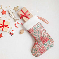 Mele Kalikimaka Hawaii Christmas Stocking Ulaula Seamless Floral Motif - Polynesian Pride