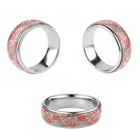 Mele Kalikimaka Hawaii Christmas Classic Ring Ulaula Seamless Floral Motif - Polynesian Pride