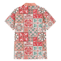 Mele Kalikimaka Hawaii Christmas Family Matching Mermaid Dress and Hawaiian Shirt Ulaula Seamless Floral Motif - Polynesian Pride