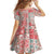 Mele Kalikimaka Hawaii Christmas Family Matching Off Shoulder Short Dress and Hawaiian Shirt Ulaula Seamless Floral Motif - Polynesian Pride