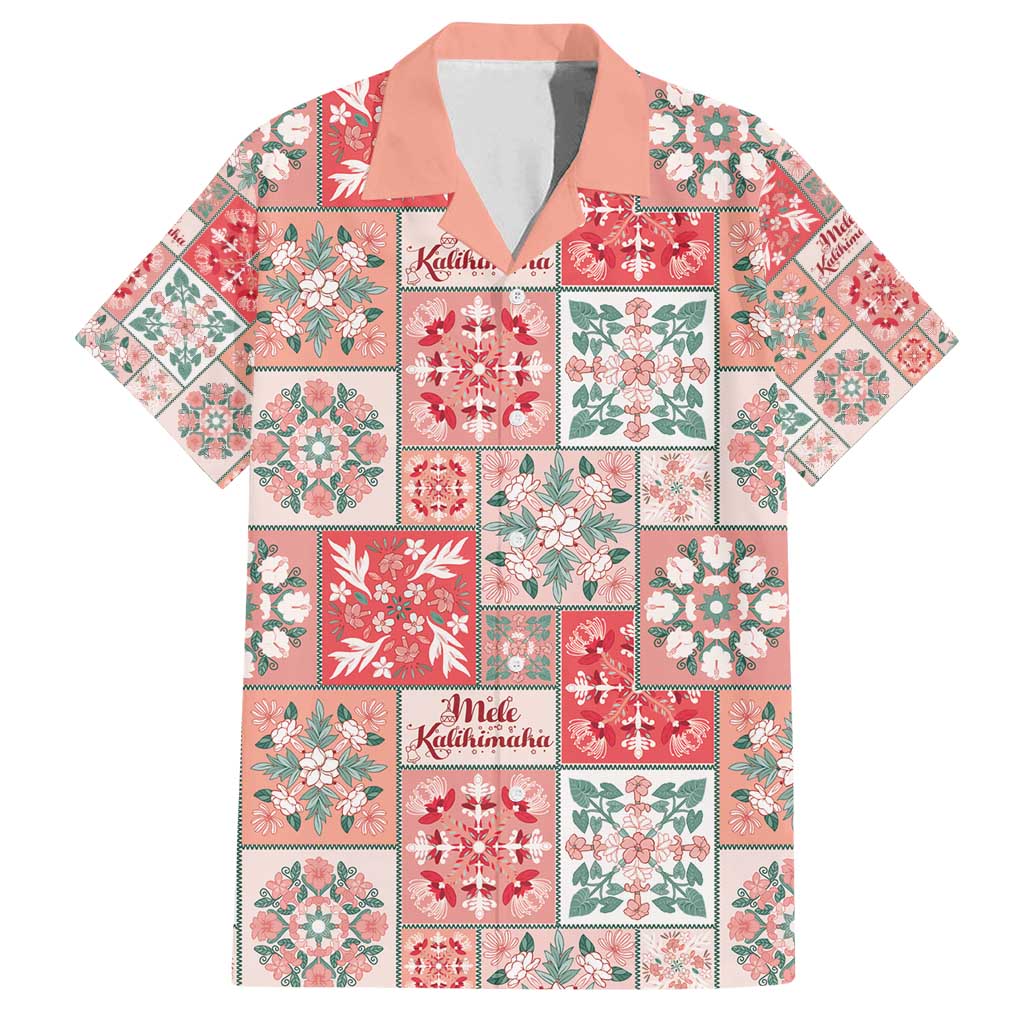 Mele Kalikimaka Hawaii Christmas Family Matching Puletasi and Hawaiian Shirt Ulaula Seamless Floral Motif - Polynesian Pride